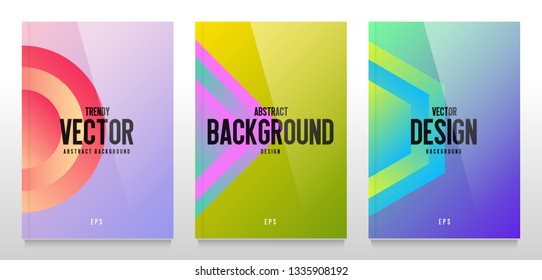 Modern cover design isolated on white background. Abstract vector background. Colorful trendy gradient. Eps10 vector.