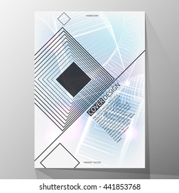 Modern cover design, layout brochure template, abstract composition, cover presentation on a4. Geometric design.