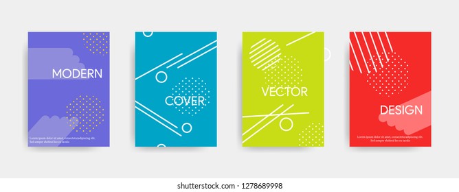 Modern cover design with lines and dots. Vector illustration suitable for banners, brochures, flyers.