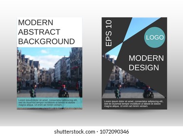 Modern cover design, magazine size a4.Set of two options. Future vector template for creating a fashionable abstract background for a brochure, poster layout, magazine. Eps 10.