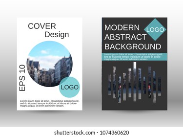 Modern cover design, magazine size a4.Set of two options. Future vector template for creating a fashionable abstract background for a brochure, poster layout, magazine. Eps 10.