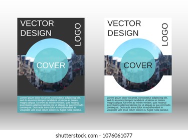 Modern cover design, magazine size a4.Set of two options. Future vector template for creating a fashionable abstract background for a brochure, poster layout, magazine. Eps 10.