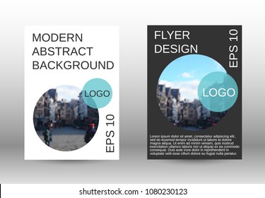 Modern cover design, magazine size a4.Set of two options. Future vector template for creating a fashionable abstract background for a brochure, poster layout, magazine. Eps 10.