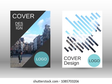 Modern cover design, magazine size a4.Set of two options. Future vector template for creating a fashionable abstract background for a brochure, poster layout, magazine. Eps 10.