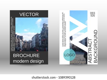 Modern cover design, magazine size a4.Set of two options. Future vector template for creating a fashionable abstract background for a brochure, poster layout, magazine. Eps 10.
