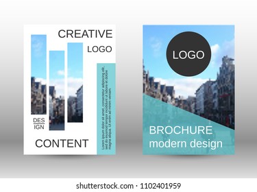 Modern cover design, magazine size a4.Set of two options. Future vector template for creating a fashionable abstract background for a brochure, poster layout, magazine. Eps 10.