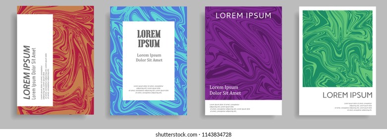 modern cover design with marble texture element