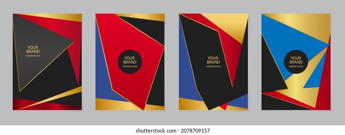 Modern cover design. Minimalistic avant-garde vibrant background with abstract geometric shapes. Vertical vector templates for menu, brochure, flyer layout, presentation. 