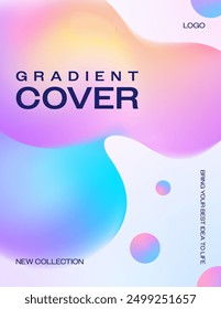 Diseño de portada moderno con Formas abstractas multicolores. Para folletos, folletos, volantes, carteles, marcas y otros proyectos. Vector, se puede utilizar para el Web y la impresión. Solo agrega tu texto.