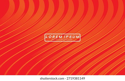 Diseño de portada moderno. Patrón abstracto de líneas onduladas (curvas) de gradiente naranja con fondo naranja de gradiente premium. Vector de línea creativa para fondo de negocios, Plantilla de folletos, folleto, volante, etc.