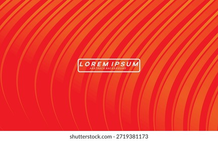Modern cover design. Orange gradient abstract wavy lines (curves) pattern with premium gradient orange background. Creative line vector for business background, brochure template, booklet, flyer, etc.
