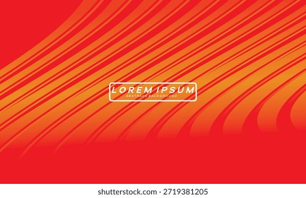 Diseño de portada moderno. Patrón abstracto de líneas onduladas (curvas) de gradiente naranja con fondo naranja de gradiente premium. Vector de línea creativa para fondo de negocios, Plantilla de folletos, folleto, volante, etc.