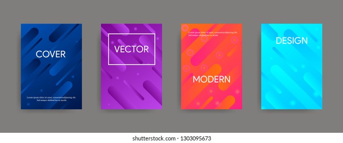 Modern cover design for posters, flyers, brochures. Booklet layout template. Vector illustration in geometric style.