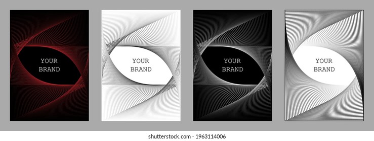 Diseño moderno de la cubierta. Patrón de línea de geometría abstracta. vector