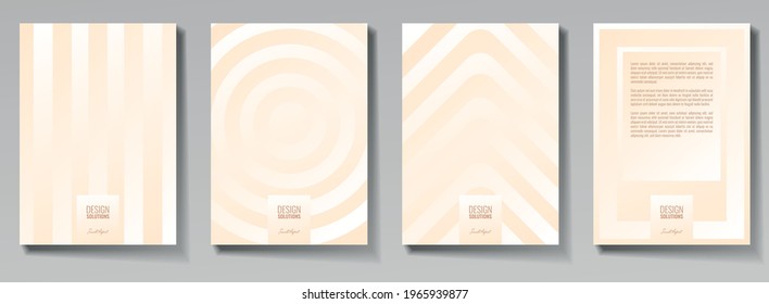 Modern cover design set. Abstract pattern. For business background page, brochure template, booklet, vertical flyer.