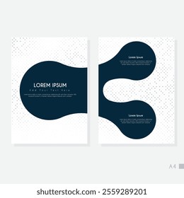 Modern cover design set. Blue, white abstract line pattern. Creative wavy stripe vector collection for business background, certificate, contemporary.