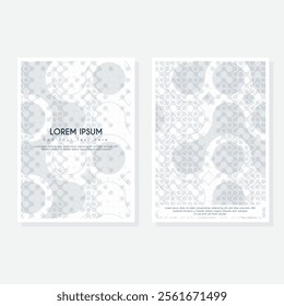 Modern cover design set. Blue, white abstract line pattern. Creative wavy stripe vector collection for business background, certificate, contemporary.
