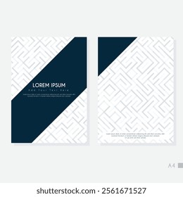 Modern cover design set. Blue, white abstract line pattern. Creative wavy stripe vector collection for business background, certificate, contemporary.
