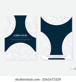 Modern cover design set. Blue, white abstract line pattern. Creative wavy stripe vector collection for business background, certificate, contemporary.

