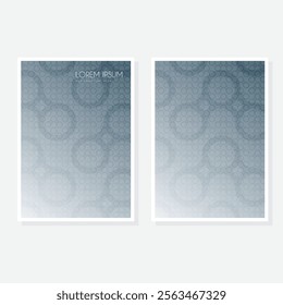 Modern cover design set. Blue, white abstract line pattern. Creative wavy stripe vector collection for business background, certificate, contemporary.
