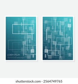 Modern cover design set. Blue, white abstract line pattern. Creative wavy stripe vector collection for business background, certificate, contemporary.
