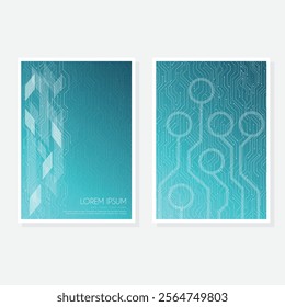 Modern cover design set. Blue, white abstract line pattern. Creative wavy stripe vector collection for business background, certificate, contemporary.
