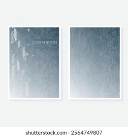 Modern cover design set. Blue, white abstract line pattern. Creative wavy stripe vector collection for business background, certificate, contemporary.
