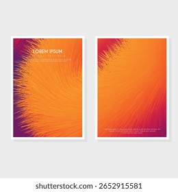 Modern cover design set. Blue, white abstract line pattern. Creative wavy stripe vector collection for business background, certificate, contemporary.