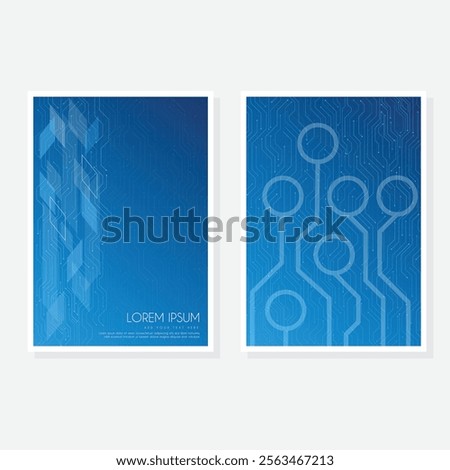 Modern cover design set. Blue, white abstract line pattern. Creative wavy stripe vector collection for business background, certificate, contemporary.
