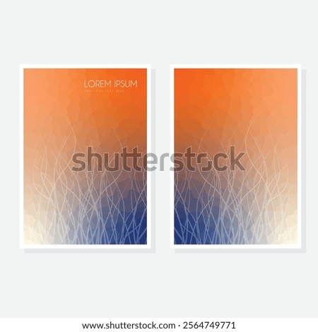 Modern cover design set. Blue, white abstract line pattern. Creative wavy stripe vector collection for business background, certificate, contemporary.
