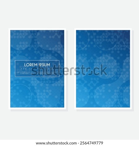 Modern cover design set. Blue, white abstract line pattern. Creative wavy stripe vector collection for business background, certificate, contemporary.
