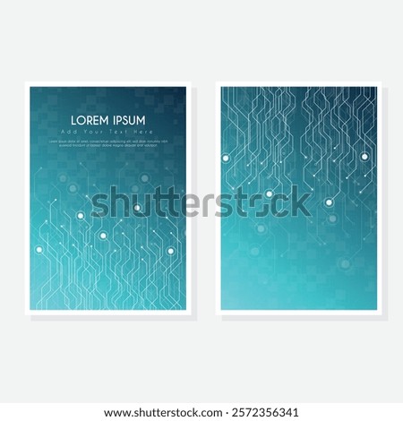Modern cover design set. Blue, white abstract line pattern. Creative wavy stripe vector collection for business background, certificate, contemporary.	