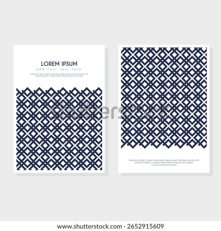 Modern cover design set. Blue, white abstract line pattern. Creative wavy stripe vector collection for business background, certificate, contemporary.