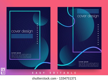 Modern Cover Design Template With Abstract Stylish Design