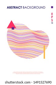 Modern cover design template with abstract shape. Vector geometric abstract poster. 
