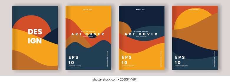 Modern Cover design template.
abstract mountains. Abstract elements with hand drawn curves. Vector illustration