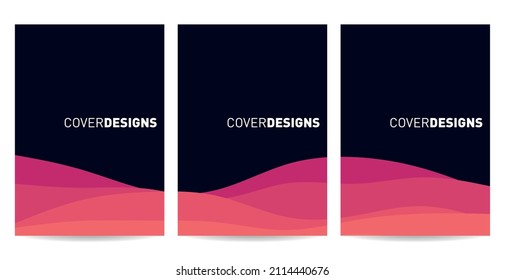 Modern Cover Design Template - Abstract Peaks. Vector templates for placards, banners, flyers, presentations and reports