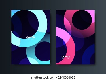 Modern Cover design template background vector with abstract geometrics shapes element decoration. Brochure template flyer background for business design