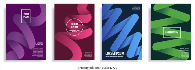 modern cover design template with colorful geometric halftone gradient