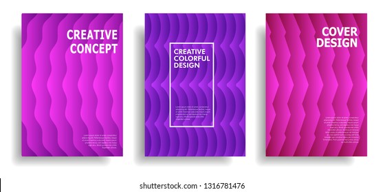 modern cover design template with colorful halftone gradient