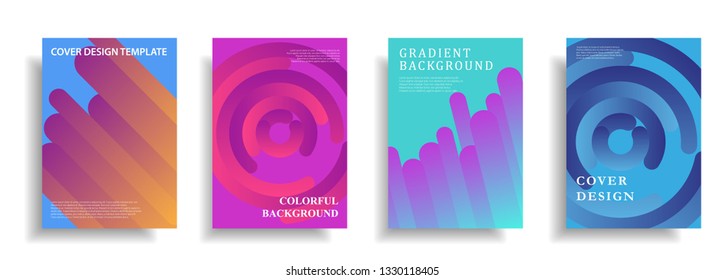 modern cover design template with colorful halftone gradient