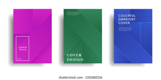 modern cover design template with colorful halftone gradient