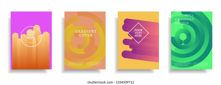 modern cover design template with colorful halftone gradient