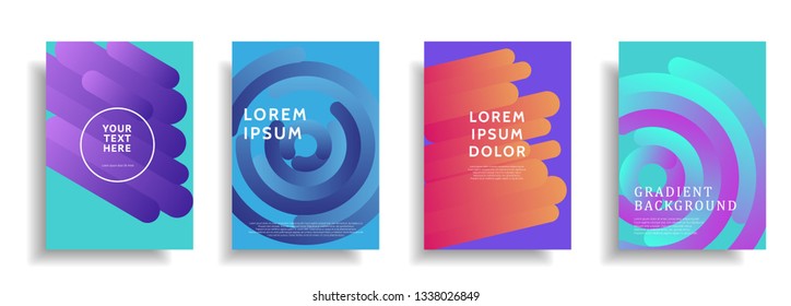 modern cover design template with colorful halftone gradient