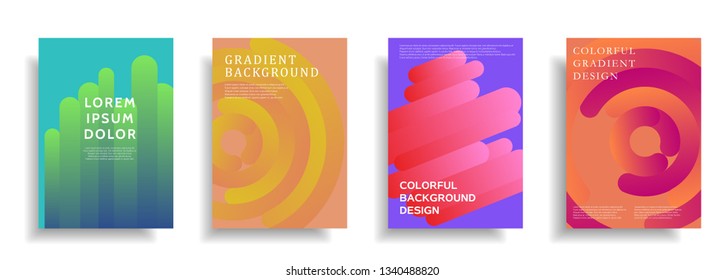 modern cover design template with colorful halftone gradient