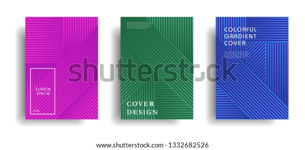 Modern Cover Design Template Colorful Halftone Stock Vector (royalty 