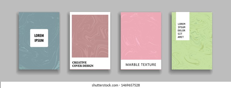 modern cover design template with marble texture element