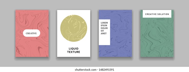 modern cover design template with marble texture element