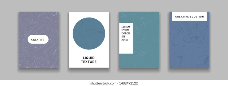 modern cover design template with marble texture element