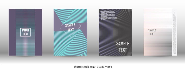 A modern cover design template. A set of modern abstract covers. Creative backgrounds from abstract gradient lines to create a trendy background for a banner, poster, booklet. Vector.